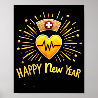 Poster Bonne année infirmière