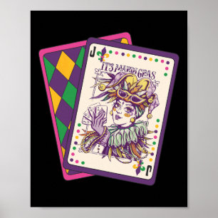 Poster Bonne carte Mardi Gras Tarot Louisiana Mardi Gras