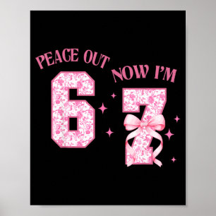 Poster Bonne chance 6 Maintenant, j'ai 7 ans Anniversaire