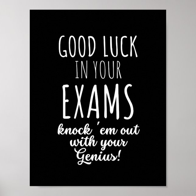 Poster bonne chance dans vos examens (Devant)