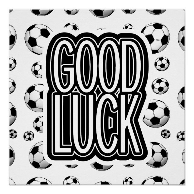 Poster Bonne chance - Football (Devant)
