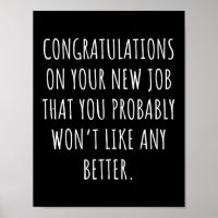 Bonne chance pour le nouveau poste