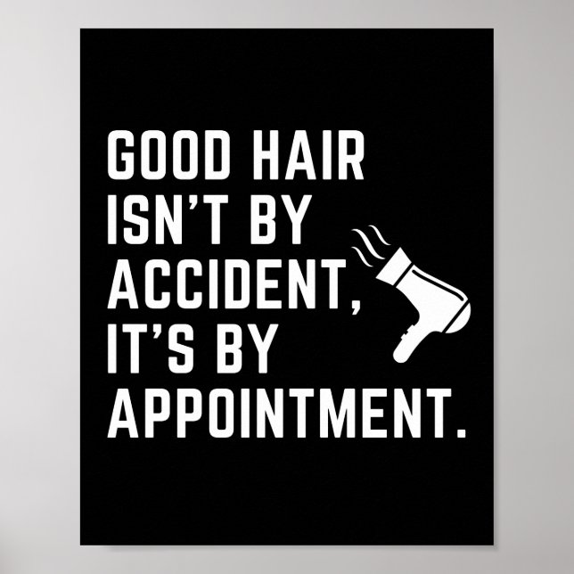 Poster Bonne cheveux n'est pas par accident C'est par ren (Devant)