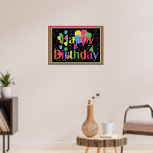 Bonne fête d'anniversaire colorée