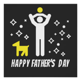 Poster Bonne Fête des pères design mignon