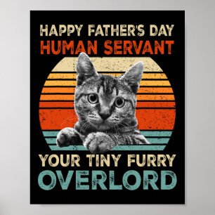 Poster Bonne Fête des pères Serviteur Humain Votre Minusc