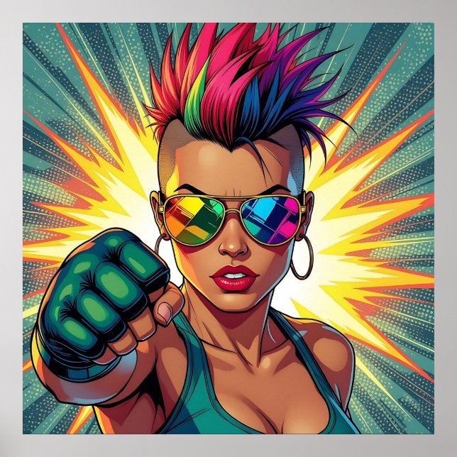 Poster Bonne fierté ! Lgbtqia+ Cool (Devant)