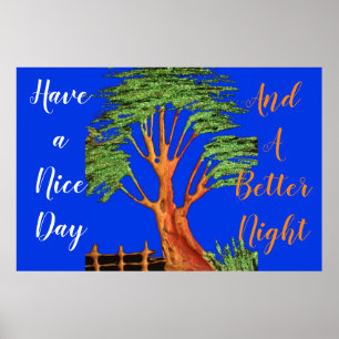 Poster Bonne journée et meilleure nuit