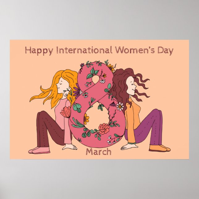 Poster Bonne Journée internationale de la femme (8 mars) (Devant)