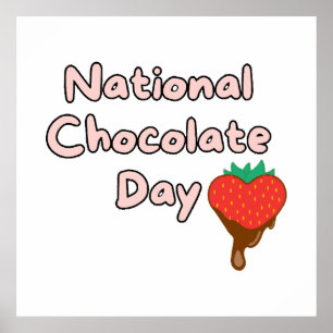 Poster Bonne journée nationale du chocolat
