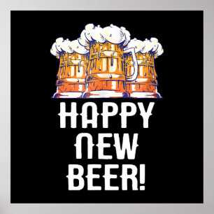 Poster BONNE NOUVELLE BIÈRE ! Soirée de la Saint Sylvestr