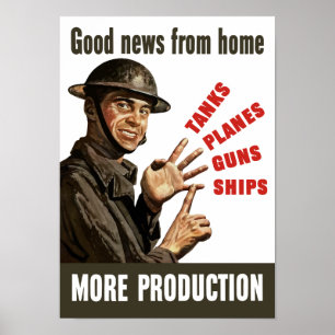 Poster Bonne Nouvelle de chez soi - Propagande 2ÈME GUERR