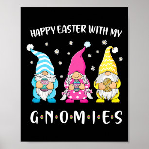 Poster Bonne Pâques Avec Mes Jeunes Filles Filles Enfants