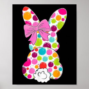 Poster Bonne Pâques mignonne lapin lapin Ados Filles Enfa