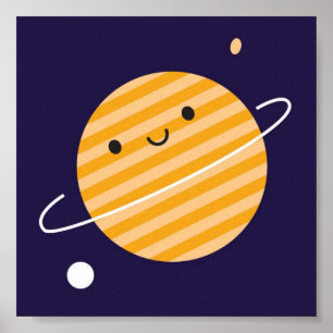 Poster Bonne planète dans l'espace