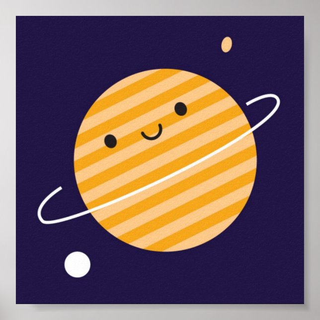 Poster Bonne planète dans l'espace (Devant)