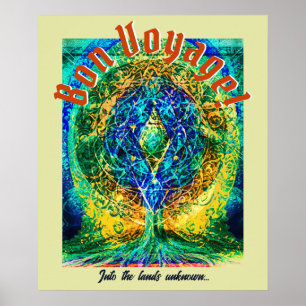 Poster Bonne Route Arbre du Monde