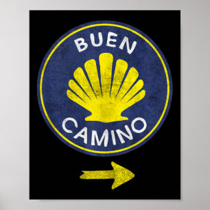 Poster Bonne Route Shell El Camino De Santiago De Compost
