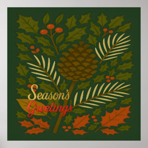 Poster Bonnes Fêtes d'automne et d'hiver