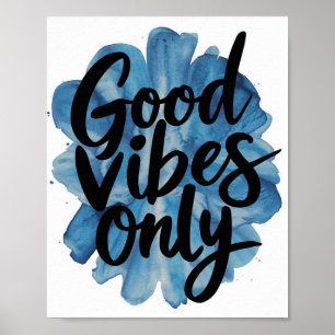 Poster Bonnes vitres seulement Bleu