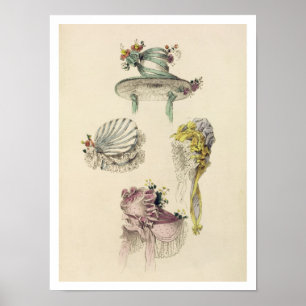 Poster Bonnets pour l'occasion, plaque de mode de Ackerm