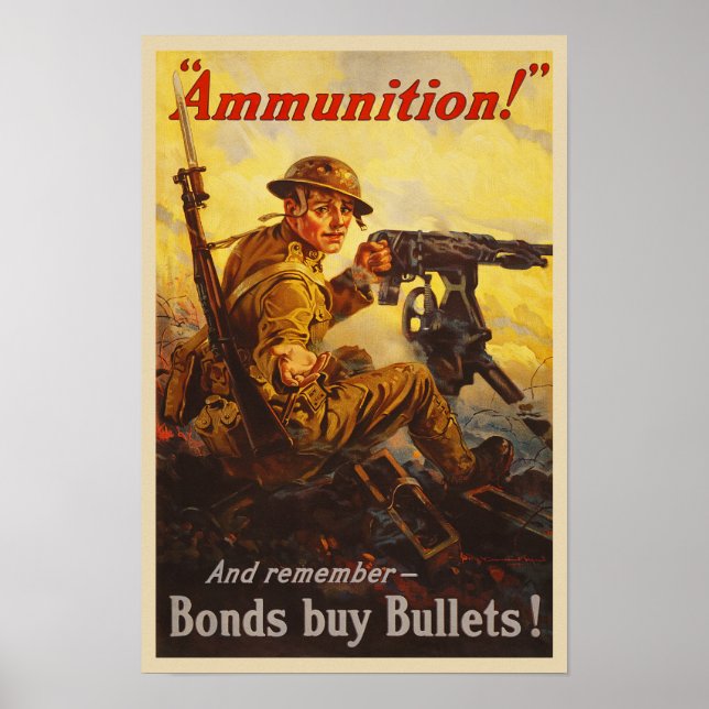 Poster Bons de guerre américains Munitions Propagande de  (Devant)