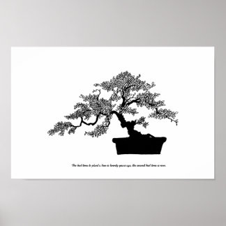 Poster Bonsai avec texte