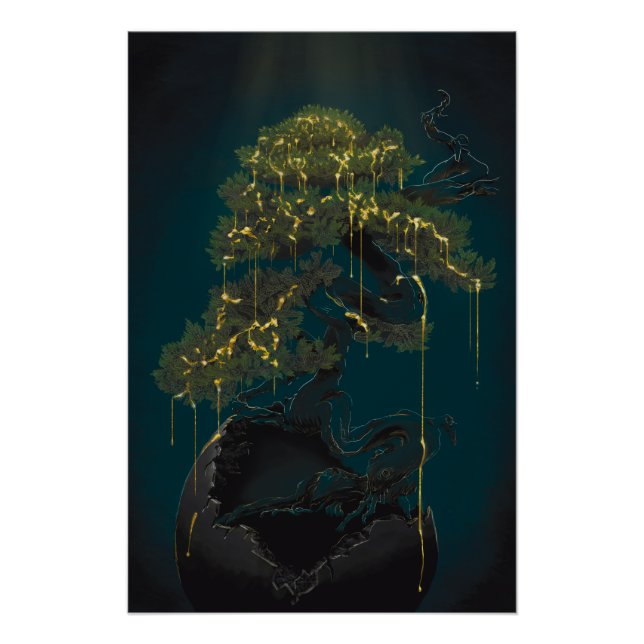 Poster Bonsaï d'or (Devant)