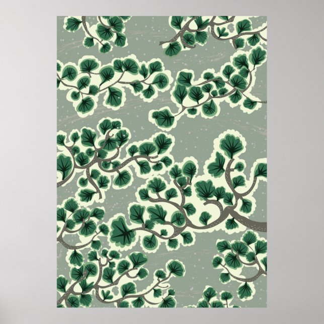 Poster Bonsai Tree Pattern (Devant)