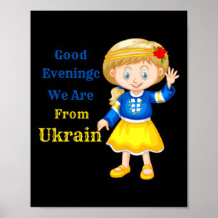 Poster Bonsoir Nous Venons D'Ukraine - Populaire Ukrainie