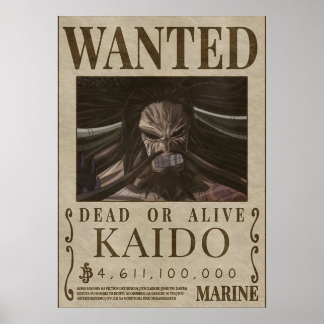 Poster Bonté Recherchée KAIDO kaido (Devant)