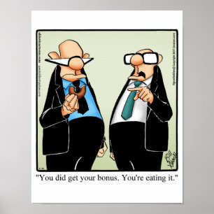Poster Bonus Humour de travail amusant