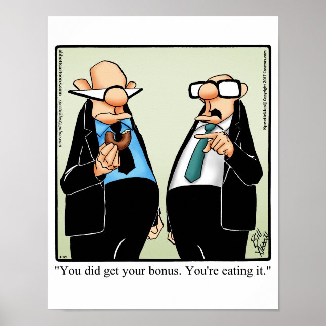 Poster Bonus Humour de travail amusant (Devant)