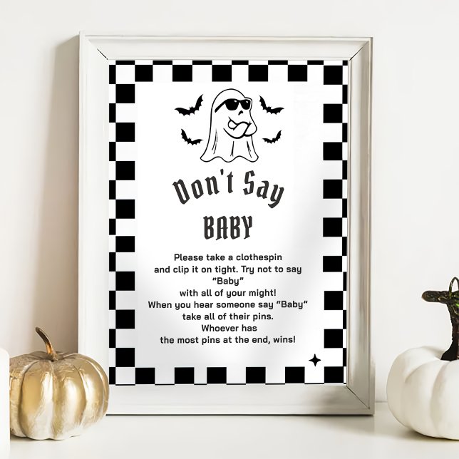 Poster Boo Funny "Don't Say Baby" Baby shower Jeu (Créateur téléchargé)