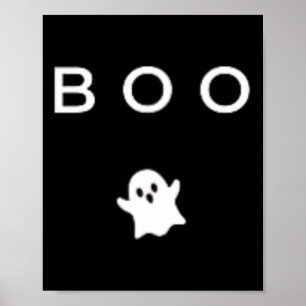 Poster Boo Ghost Halloween Subtle Minimal Automne Amusant