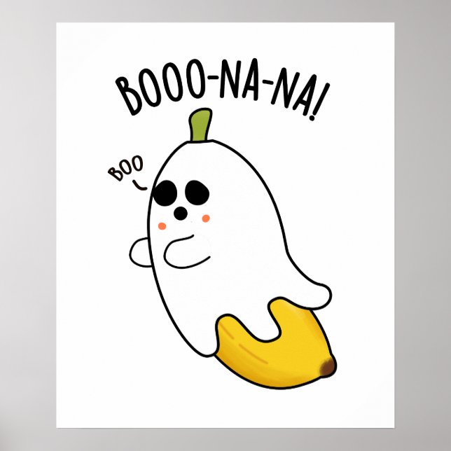 Poster Boo-nana Funny Ghost Banana Pun (Devant)
