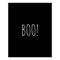 Boo noir typographie éffrayante drôle mignon Hallo