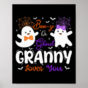 Poster Boo Y Ou Ghoul Granny Vous Aime Ghost Gende Éffray