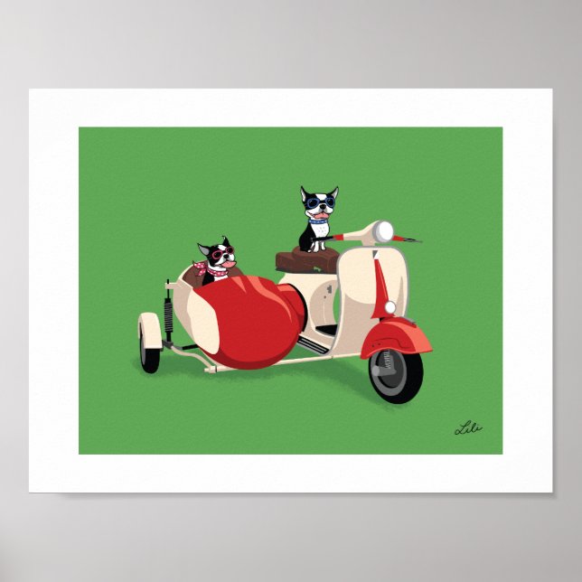 Poster Boogie sur Vespa (avec Rosie) (Devant)