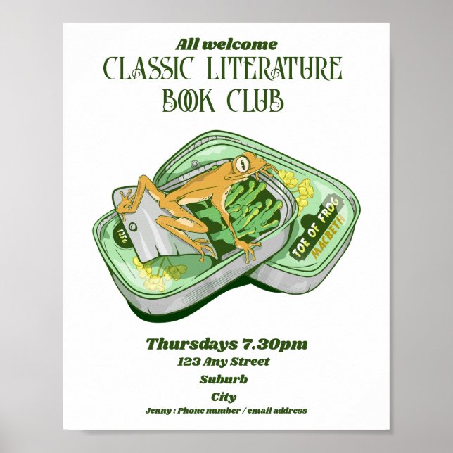 Poster Book Club Shakespeare Macbeth sorcières (Devant)