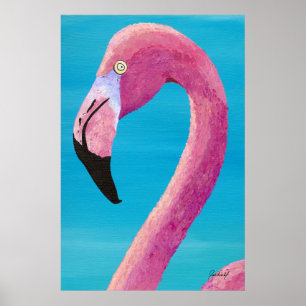 Poster Boom Te Flamingo - De Just Dahl