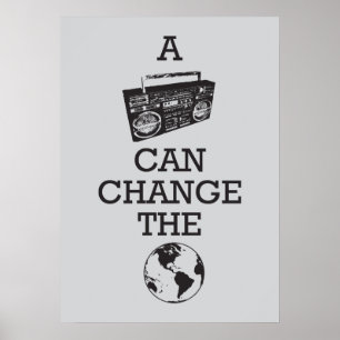 Poster Boombox peut changer le monde