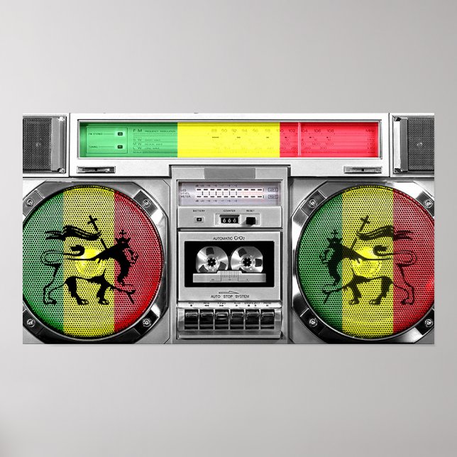 Poster boombox reggae (Devant)