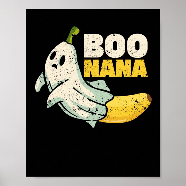 Poster Boonana Cute ghost banana Halloween (Devant)