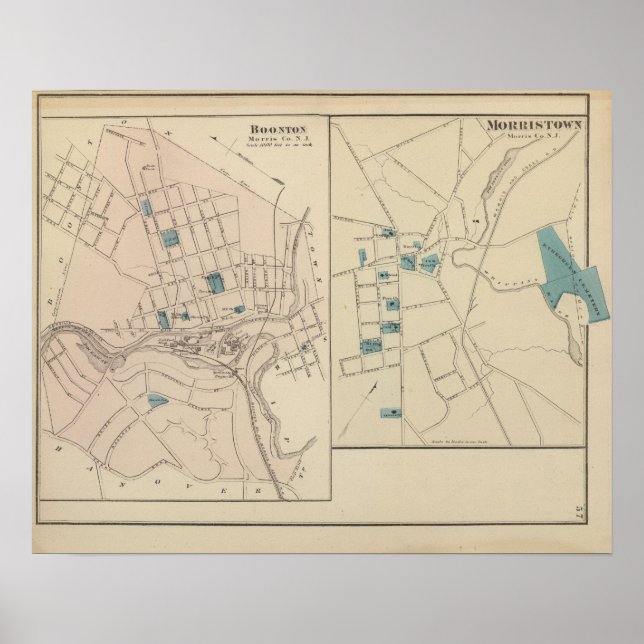 Poster Boonton, Morristown, NJ (Devant)