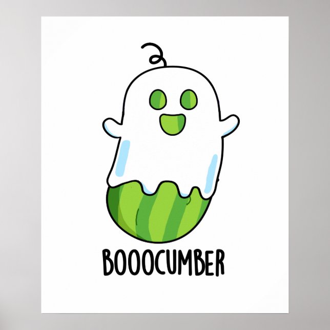 Poster Booocumber Funky Ghost Concomber Pun (Devant)