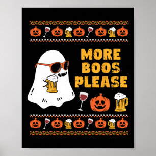 Poster Boos S'Il Vous Plaît Vintage Costume Halloween Gho
