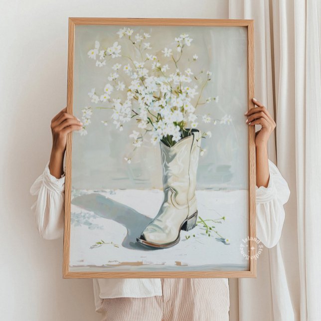 Poster Boot De Femme Avec Peinture De Fleurs (Créateur téléchargé)
