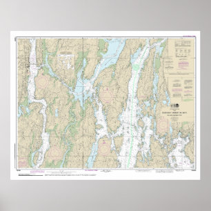 Poster Boothbay Harbour to Bath Carte marine 13296