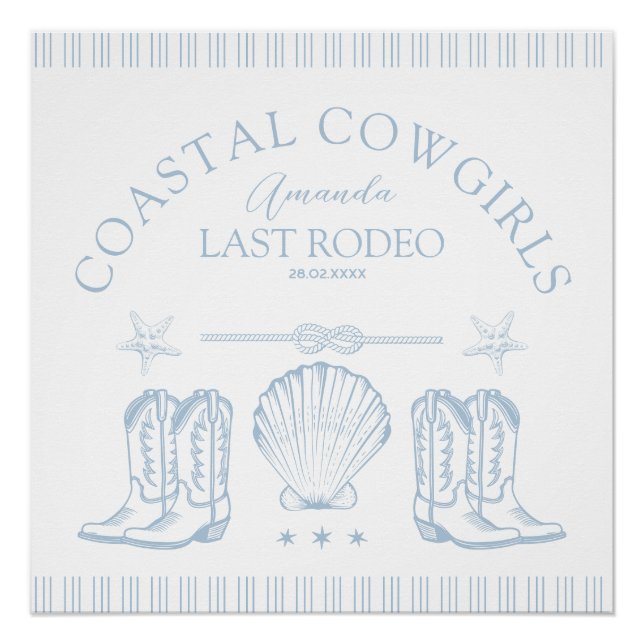Poster Boots de la cow-girl côtière Western Bachelorette  (Devant)